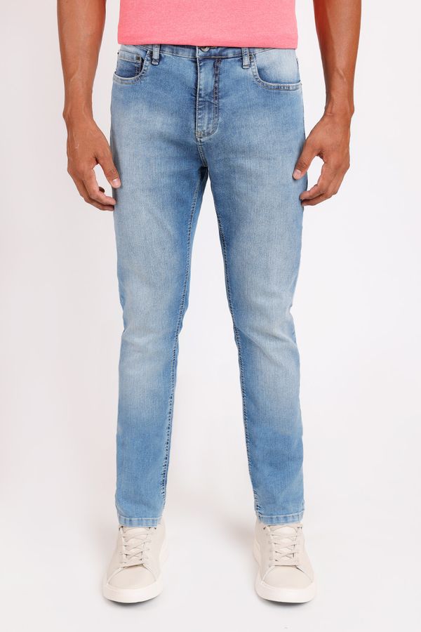 Calça Jeans Slim Azul Claro - 48