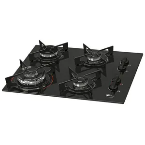 Fogão Cooktop Fischer 4Q Fit Line Gás TC Mesa Vidro Bivolt