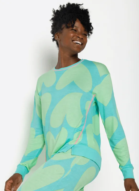 Pijama Manga Longa Ultra Visco Feminino Coração P
