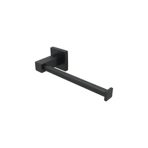Papeleira Square para Banheiro 100% Metal Acabamento Eletroquímico Preto Fosco Shop Hidráulica Papeleira Square para Banheiro 100% Metal Preto Fosco Shop Hidráulica