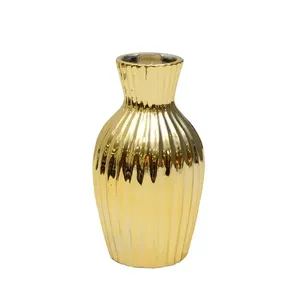 Vaso Decorativo Corpo Porcelana Dourado CJ394001 - Brascontinental