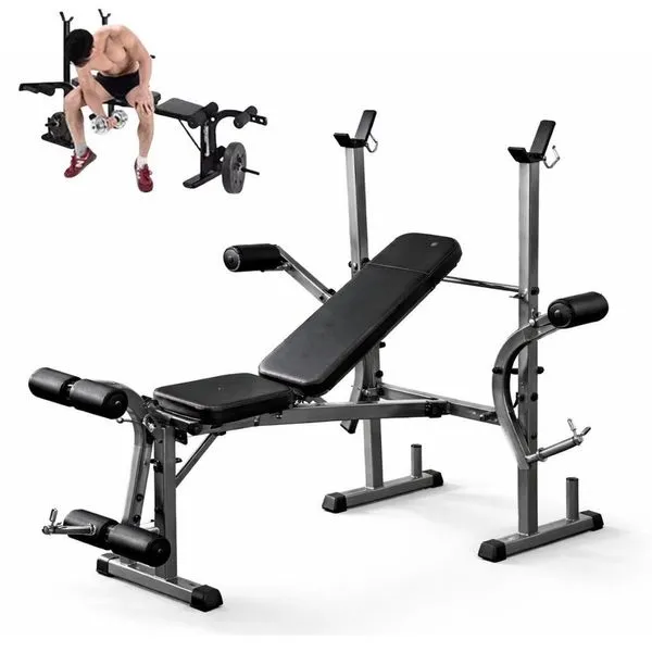 Banco Supino Musculação Treino Em Casa Ajustável Preto Ajustável