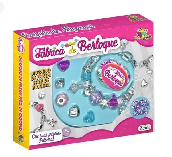 Brinquedo Fábrica de Berloques Crie Suas Pulseiras Infantil