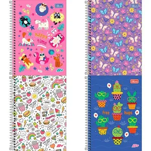 Caderno Espiral Capa Dura 1/4 D+ Feminino 200 Folhas 390461 - Tilibra