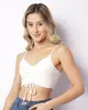 Blusa Feminina Alcinha Cropped Com Colissê Branca GG