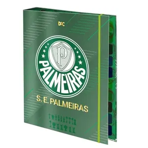 Caderno Argolado Fichário DAC Universitário A4 com 48 Folhas 10 Divisórias e Elástico Verde Caderno Argolado Fichário DAC A4 48 Folhas 10 Divisórias Verde