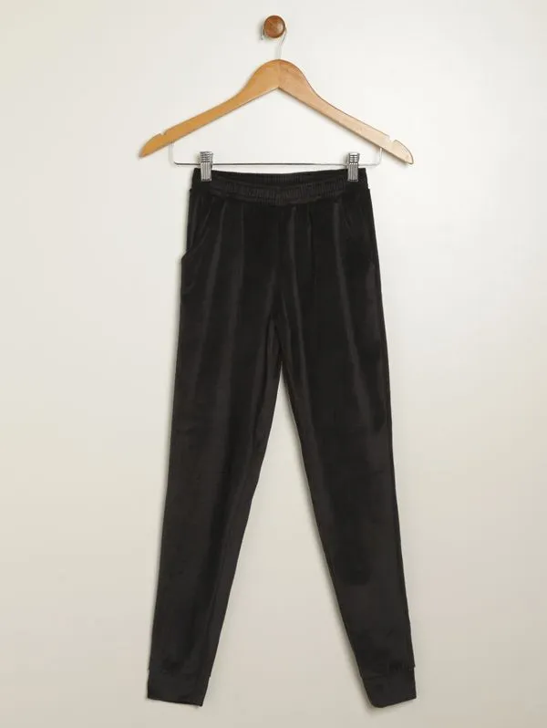 Calça Plush Jogger Juvenil Para Menina - PRETO 10