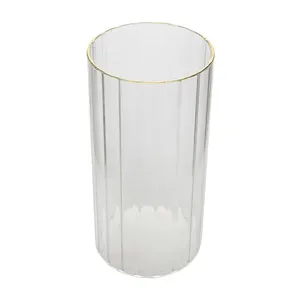 Vaso Alto Decorativo Vidro Borosilicato 10x10x20cm LM3790 - honeyhome