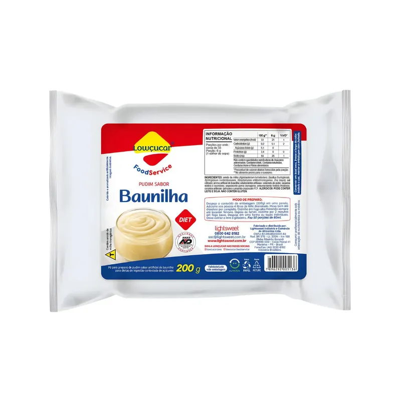 Pudim De Baunilha Zero Açúcar - Lowçúcar 200g