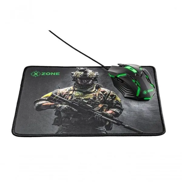 Kit Gamer 2 em 1 Mouse e Mousepad Xzone GTC-03 com Iluminação LED RGB e USB Plug & Play Preto Kit Gamer 2 em 1 Mouse e Mousepad Xzone GTC-03 com LED RGB e USB Plug & Play Preto
