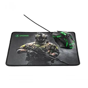 Kit Gamer 2 em 1 Mouse e Mousepad Xzone GTC-03 com Iluminação LED RGB e USB Plug & Play Preto Kit Gamer 2 em 1 Mouse e Mousepad Xzone GTC-03 com LED RGB e USB Plug & Play Preto