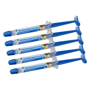 Kit 5 Clareador Dental Caseiro Whiteness Perfect 22% Fgm