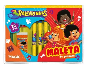Maleta kit de pintura 24 peças - 3 Palavrinhas