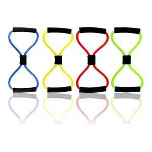 Elástico de Tensão Multifuncional para Exercícios de Braço e Perna Formato Oito Preto GXM Elástico de Tensão para Exercícios de Braço e Perna Multifuncional Preto GXM