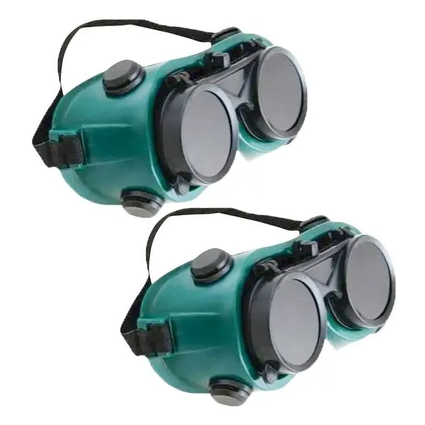 Kit 2 Óculos de Solda BSL3263 Dupla Lente Articulável com Filtro UV Verde AB Mídia Kit 2 Óculos de Solda BSL3263 Dupla Lente Articulável Verde AB Mídia