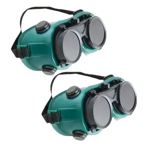 Kit 2 Óculos de Solda BSL3263 Dupla Lente Articulável com Filtro UV Verde AB Mídia Kit 2 Óculos de Solda BSL3263 Dupla Lente Articulável Verde AB Mídia