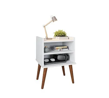 Mesa Cabeceira Aroma 2 Gavetas Branco - Fiorello