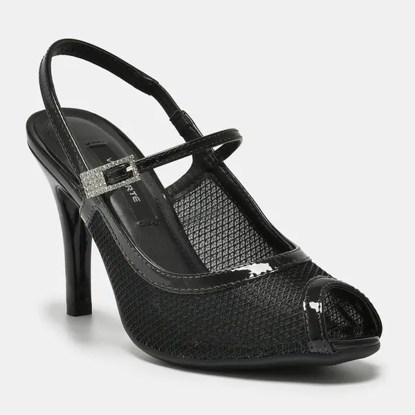 Sapato Peep Toe Preto 310-006-01 40