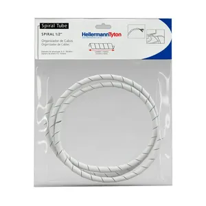 Organizador Cabos Spiraltube 1/2" 2M Branco Hellermanntyton