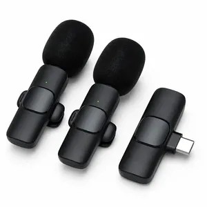 Kit Microfone de Lapela sem Fio Tipo C MDM Duplo para Celular com Captação de Voz Estável Kit Microfone de Lapela sem Fio Tipo C MDM Duplo para Gravação em Smartphone