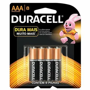 Pilha Alcalina Duracell Palito Aaa 8 Unidades