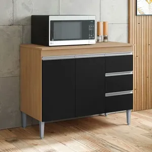 Balcão Gabinete de Cozinha Andréia 2 Portas 1 Prateleira MDP 100CM Amêndoa Desk Design Balcão Gabinete Andréia 2 Portas 1 Prateleira MDP 100CM Amêndoa Desk Design