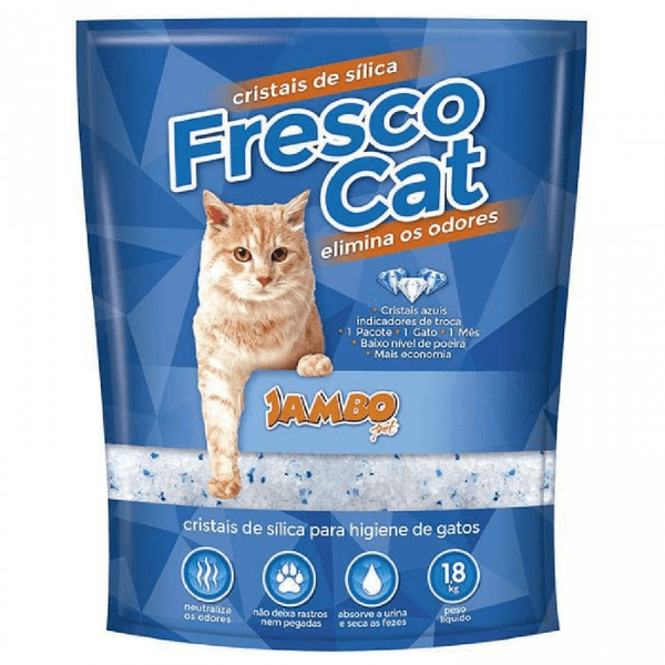 Areia Higiênica Cristais De Sílica Fresco Cat Jambo - 1,8Kg