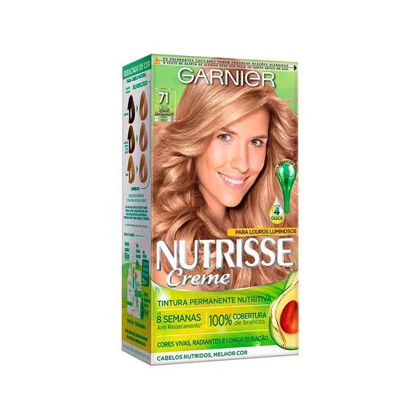 Tintura Nutrisse Kit 71 Louro Cinza Médio TINT NUTRISSE KIT 71