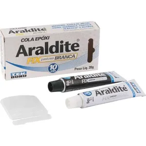 Adesivo Epóxi Bicomponente Pastoso Hobby para Colagem de Azulejo e Reparos Branco 20g Tekbond Adesivo Epóxi Bicomponente Pastoso Hobby para Colagem Branco 20g Tekbond