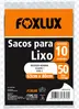 Saco De Lixo 50l 10 Peças Preto Almofadado Foxlux