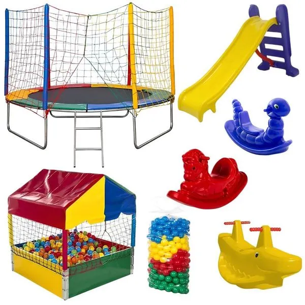 Kit Playground Pula 2,44M Piscina 1M 500 Unidades Escorrega Medio 2 Gangorra 1L 1 G2 Rotoplay Brinquedos Kit Playground Pula 2,44M Piscina 1M Escorrega Medio Gangorra 1L G2 Rotoplay Brinquedos