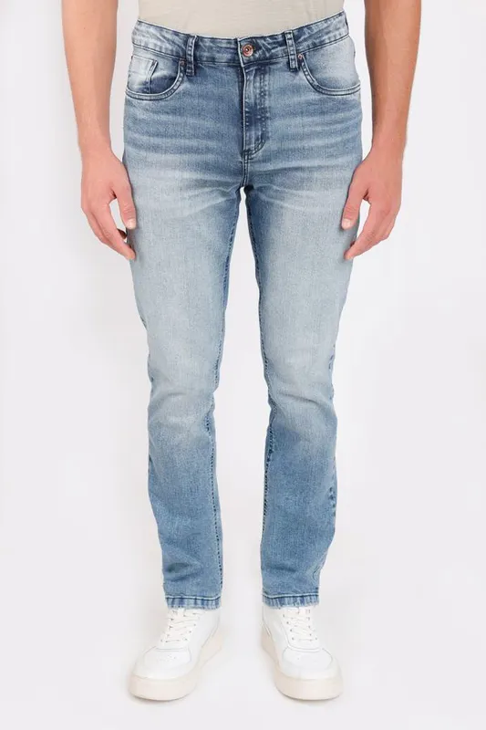 Calça Jeans Slim Vintage Liocel Azul Claro - 40