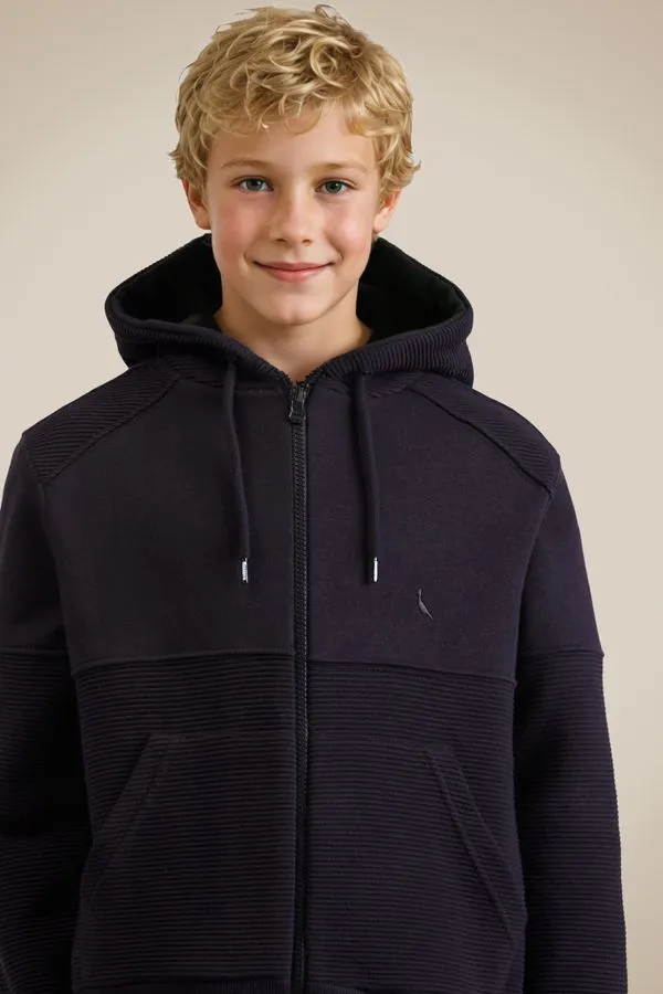 Hoodie Mini Moletom Nervuras Preto - 02