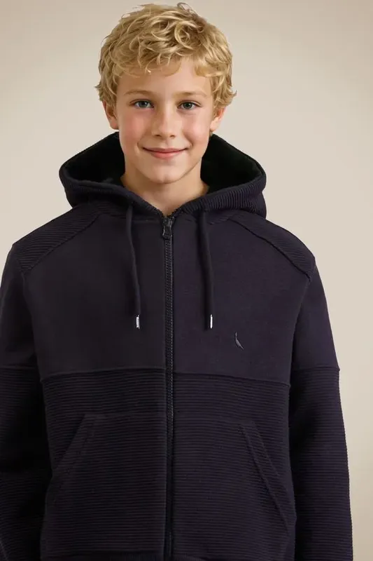 Hoodie Mini Moletom Nervuras Preto - 04
