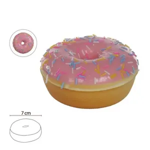 Enfeite Donuts Florarte Morango 7cm 57069001 (MP)