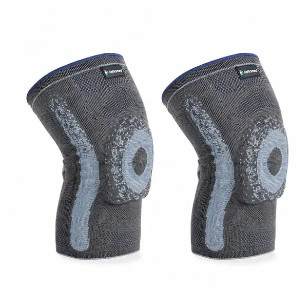Par de Joelheira Knit Ortho Care Dellamed M / Preto