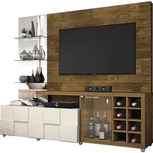 Estante Home 100% MDF - Dj Móveis New Turati Demolição / Off White