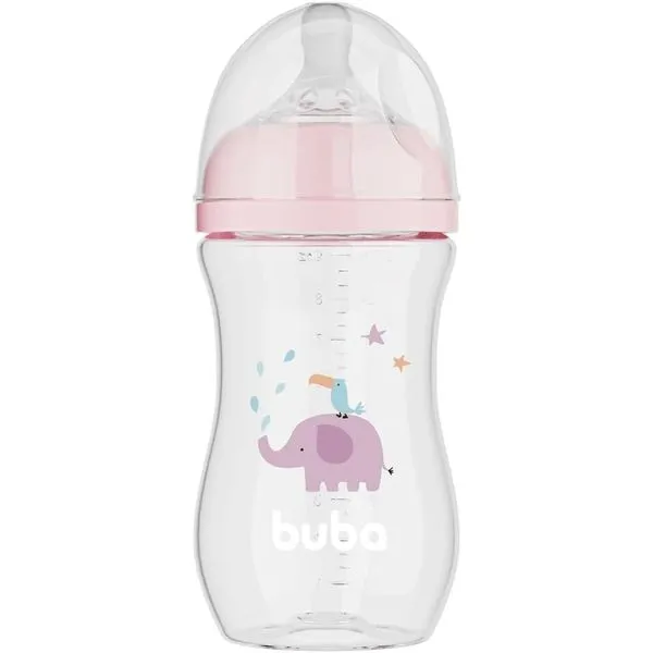Mamadeira Easy Flow Elefante Rosa 270ml Buba 17250