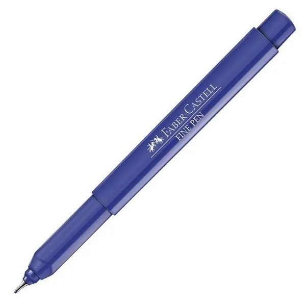 Caneta Faber-Castell Fine Pen Colors com Ponta Fina 0,4 mm Tinta de Alta Qualidade Secagem Rápida 1 Unidade Azul Caneta Faber-Castell Fine Pen Colors Ponta Fina 0,4 mm Tinta de Alta Qualidade 1 Unidade Azul
