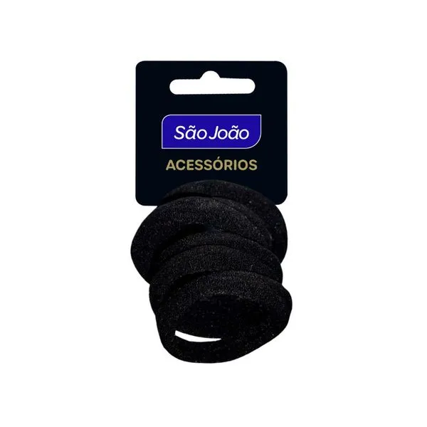 Elástico para Cabelo Preto São João Acessórios 8299 ELASTICO P/ CABELO 8299 PRETO SAO JOAO