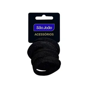 Elástico para Cabelo Preto São João Acessórios 8299 ELASTICO P/ CABELO 8299 PRETO SAO JOAO