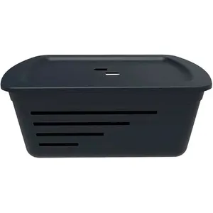 Cesto Organizador Soprano Grande Com Tampa 14403 Preto (MP)