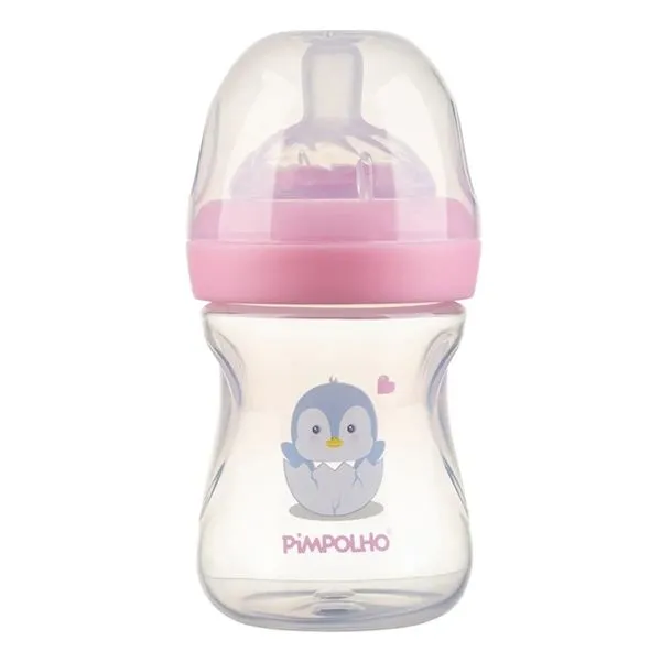 MAMADEIRA SERENA PINGUIM ROSA 150ML - PIMPOLHO