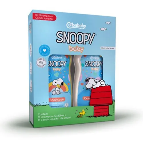 Kit Shampoo e Condicionador Cottonbaby Snoopy Toque de Algodão