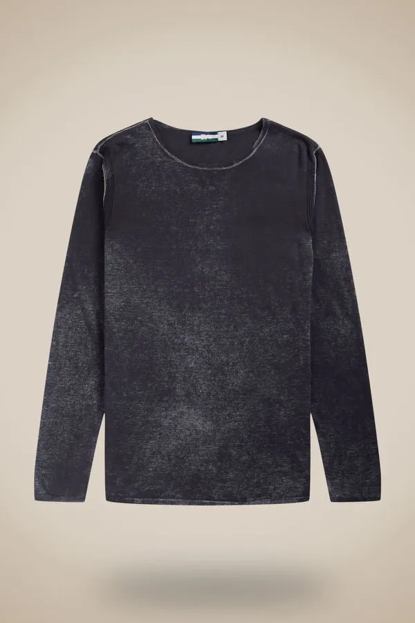 Tricot Leve Marmorizado Fuligem - Gg