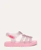 sandália infantil barbie fashionista com glitter grendene rosa 22