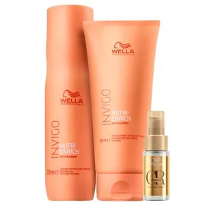 Kit Shampoo + Condicionador + Óleo Wella Invigo Nutri Enrich