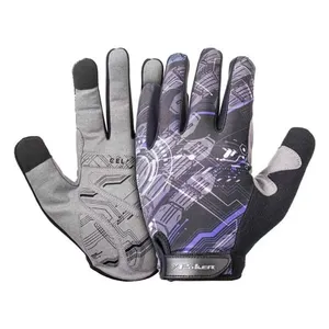 Luva Bike Antishock Poker Gel Dedo Longo Motion - Ptomar - G