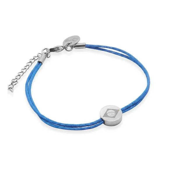 Pulseira Matiz Nirvana Azul Royal e Aço Personalizável Azul Ajustável