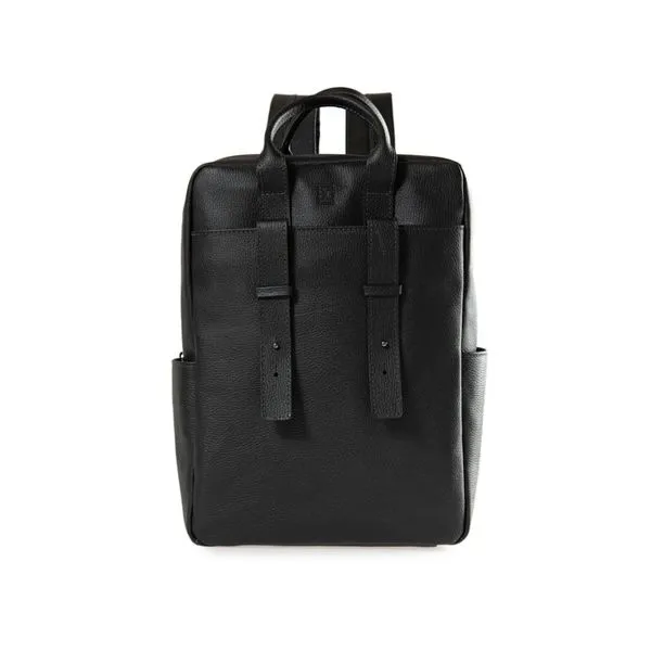 Mochila Masculina de Couro para Notebook Gávea II Preta 0090613458001